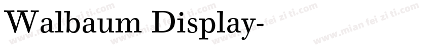 Walbaum Display字体转换